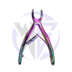 Pinzas de Extracción Dental Pediátricas OEM, Recubiertas de Titanio Azul, Acero Inoxidable, Instrumento Manual Wenquar - Product Image 4