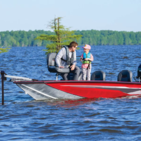 2024 luxe en aluminium Double Decker toboggan ponton bateau rigide catamaran de pêche électrique optimal pour le lac utilisation familiale en plein air