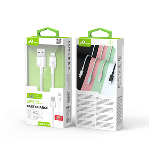 Blanco-Cable de carga rápida USB para iPhone, material de PVC, 3A, 3M, 1 unidad - Product Image 2