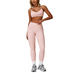 Conjuntos de Yoga Transpirables de Secado Rápido al por Mayor, Conjuntos de Yoga Casuales con Nuevo Diseño Elegante para Mujer, Conjuntos de Fitness para Gimnasio para Mujer - Product Image 5