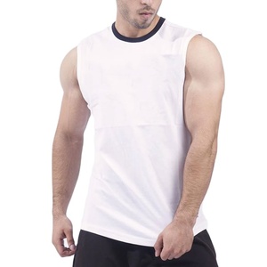High Quality Loose Design Slim Fit Breathable Streetwear Fashionable <b>Singlet</b> Top Wholesale Hot Selling Cut Out Tank Top <b>Men</b> - Product Image 4