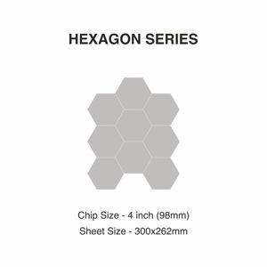 Step Riser กระเบื้องโมเสคเหล็กสีเทา98มมกระเบื้องโมเสคพอร์ซเลนเต็มรูปแบบกระเบื้องหกเหลี่ยมสำหรับห้องน้ำห้องครัว262x300mm ผนังกลางแจ้ง - Product Image 2