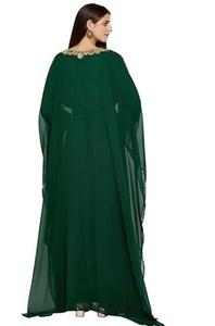 Vestido Largo Maxi Tipo Kaftan Dubai de ANIIQ para Mujer, Estilo Farshad, con Mangas Largas, Crepé, Modesto, Étnico, para Novia, Fiesta de Noche, Boda - Product Image 2