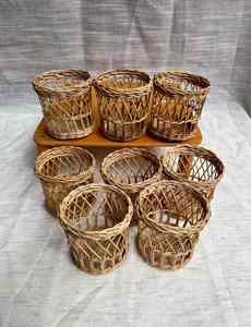 Pot de fleurs en rotin sur mesure, conteneur de plantes décoratif polyvalent, décoration moderne pour la maison, intérieur et extérieur - Product Image 4