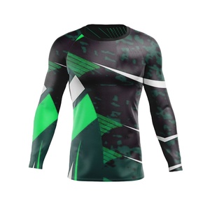 High Demand Breathable Rash Guard Unisex Fitness Gym Long Sleeve <b>Custom</b> <b>Design</b> <b>Compression</b> <b>Shirt</b> Polyester Spandex Sports Top - Product Image 1