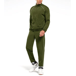 Survêtement 2 pièces pour homme, sweat-shirt et pantalon de survêtement en molleton vierge de haute qualité, col montant, écologique, vêtements de sport d'hiver, fabrication sur mesure - Product Image 1