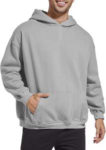 Sudadera con Capucha Básica de Forro Polar para Hombre, Color Sólido, Algodón, Lisa, Holgada, con Capucha y Bolsillos, Estilo Casual y Moderno - Product Image 5