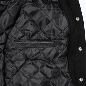 Veste de baseball brodée avec logo personnalisé, bouton de créateur, veste bomber pour hommes, vestes de baseball pour hommes, veste de moto d'hiver - Product Image 5