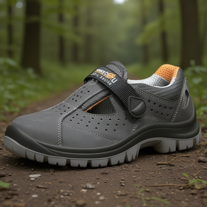 MAGIC Size 44 W.11 Grey Leather Safety Sandal S1PL FO SR - Product Image 3
