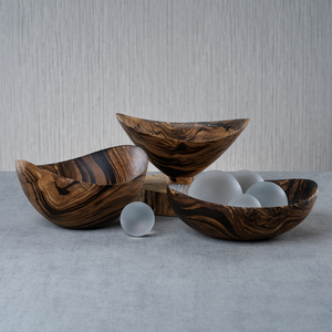 Bol de service alimentaire en bois massif forme et taille personnalisées en gros bois de teck idéal pour la restauration rapide et les repas à domicile - Product Image 3