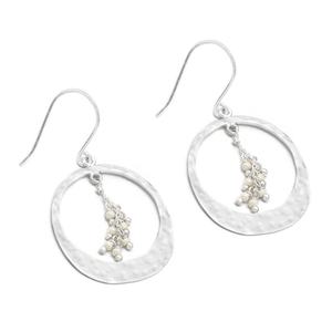 Pendientes de aro de moda de latón con múltiples piedras preciosas, aros de declaración chapados en oro y plata hechos a mano para mujer, colección de joyería de moda - Product Image 1