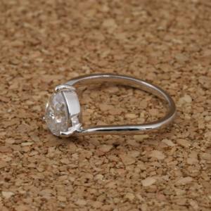 Anillo de diamante cultivado en laboratorio brillante, oro de 14 quilates, corte de pera, VVS2, IGI, joyería Premium certificada, regalo de boda para mujer - Product Image 3