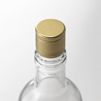 Capuchon en aluminium ROPP personnalisé Topack, couleur personnalisée, anti-effraction, à visser, avec doublure PE anti-déversement, logo personnalisé, pour boissons et spiritueux