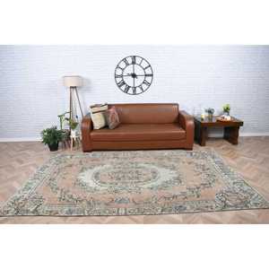 Tapis turc vintage 5,6x9,6 pi (172x292 cm), tapis persan brun - Product Image 2