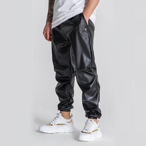 OEM Custom Logo Loose Fit Leather <b>Pants</b> Custom Wholesales High Quality Leather Men Jogger <b>Pants</b> - Product Image 4