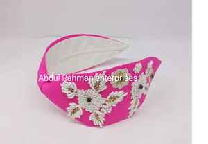 Diadema blanca bordada para mujer Diadema de perlas Diadema de lujo - Product Image 3