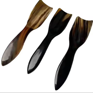 Cuchara de cuerno con acabado a mano, nuevo diseño tradicional, cuchara de cuerno, cubiertos, juegos de cucharas, acero con espejo, artesanías de media luna - Product Image 1