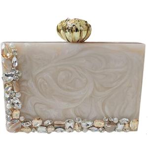 Bolso de Mano de Resina con Pedrería y Cuentas, Impermeable, Personalizado, Estilo Indio, para Fiestas - Product Image 4