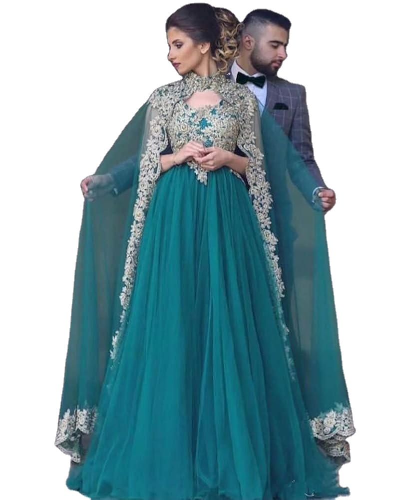 wedding dress with gold lace Chic Black Long Gold Lace Embellished Velvet İllusion Neck Evening Prom Dress 38
