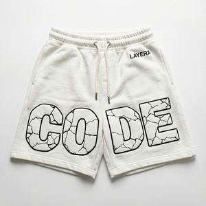 Shorts Bermuda en Coton Épais Personnalisés pour Femmes Logo Streetwear Déchiré Coupe Classique Taille Élastique Taille Haute Écologique - Product Image 1