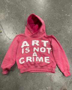 เสื้อมีฮู้ดโอเวอร์ไซส์ของผู้ชายเสื้อสวมหัวโอเวอร์ไซส์ลายปักผ้าคอตตอน460gsm สไตล์วินเทจซีดจาง - Product Image 1