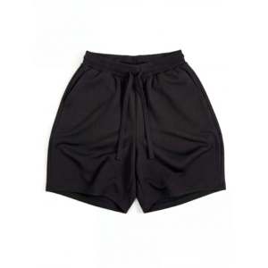 Pantalones Cortos Deportivos Negros Z24, 530GSM, Estilo Jersey con Forro Polar Orgánico, Transpirables - Product Image 1