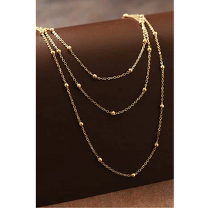 สร้อยคอแฟชั่นชั้นใหม่พร้อมจี้สีทองอุปกรณ์ที่หรูหราและมีสไตล์ - Product Image 1