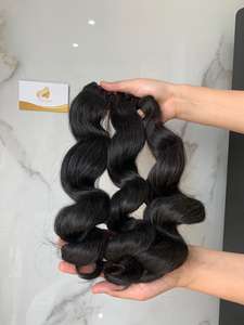 Paquete de ondas rectas sedosas crudas 100% Extensiones de cabello Remy natural de Vietnam Donante único 8-32 pulgadas 100g MOQ Envío mundial - Product Image 3