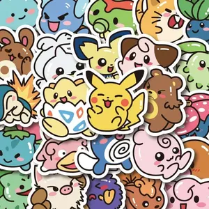 Ensemble d'autocollants muraux décoratifs pour Pokémon Kawaii Anime, 50 autocollants en PVC 3D, autocollants maître - Product Image 6
