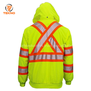 Ropa de trabajo de alta visibilidad, chaqueta de seguridad, sudaderas con capucha de invierno, ropa de seguridad de moda para hombres, ropa protectora de trabajo de alta visibilidad, servicio OEM - Product Image 5