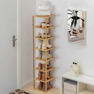 8 Tiers Convertible Bamboo <b>Shoe</b> Rack Corner <b>Storage</b> Stand for Entryway Bedroom & Gym 8 Pairs Organizer Stand-Home Furniture - Product Image 4