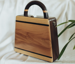 Sac à main en bois brun avec fermeture éclair, sac de plage tissé à la main, mode vintage, sac de pêche d'été, pochette, sac à main fabriqué par Tayyab Handicraft - Product Image 4