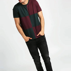 Camisetas Ringer para Hombre, 100% Algodón, Venta al por Mayor, Nuevo Diseño de Moda, Cuello Redondo, Corte Regular, Mangas Cortas, OEM ODM - Product Image 4