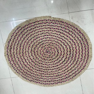 New Modern Jute <b>Placemat</b> Natural <b>Round</b> With Lace for Table Decoration Handmade Luxury Customized MOQ Export From Bangladesh - Product Image 3
