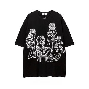 T-shirts unisexes personnalisés sérigraphiés écologiques à séchage rapide, t-shirts amples à épaules tombantes vierges 100% polyester - Product Image 1