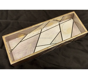 Ensemble de plateaux faits à la main, design de créateurs, best-seller, plateau de service, plats en bois, plateau en bois naturel d'Inde - Product Image 4