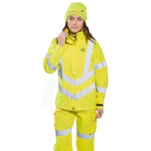 Chaquetas de Seguridad Industrial de Forro Polar de Algodón LX Impermeables ANSI Clase 1 EN ISO 20471 Clase 2 con Tiras Reflectantes LED Traje de Asalto con Luz Intermitente - Product Image 5