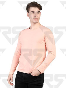Men's Cotton Regular Fit Full Sleeves T-Shirt Custom <b>Logo</b> T shirts for men's o neck t shirts in different colours t shirts - Product Image 2