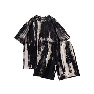 Ropa informal de verano para hombre Conjunto de pantalones cortos de nuevo diseño 2 en 1 Ropa de abrigo de cintura media holgada con camiseta Ropa de verano al por mayor - Product Image 2