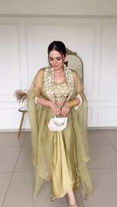 Hermosa ropa de fiesta lista para usar Lehenga Saree - Product Image 4