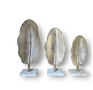 Article décoratif en laiton et en marbre Article décoratif pour la maison Conception de feuille Vente chaude en gros Fabrication Prix le plus bas - Product Image 1
