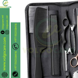 Tijeras de peluquero profesional Juego de tijeras de peluquería con tijeras de adelgazamiento de cabello de acero inoxidable para hombres Mujeres Mascotas 10 piezas - Product Image 3