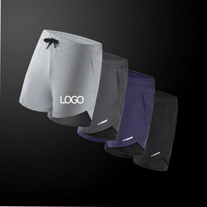 Pantalones cortos deportivos informales para hombre, de secado rápido, de talla grande, de cintura media, holgados, con patrón sólido, venta al por mayor - Product Image 5