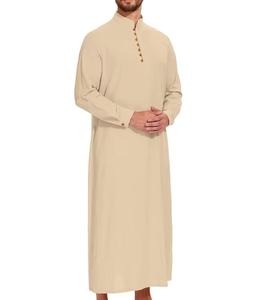 Abrab hombres musulmanes Jubba árabe Thobe Jubba para hombres moderno Dubai egipcio hombres Abaya ropa islámica - Product Image 1