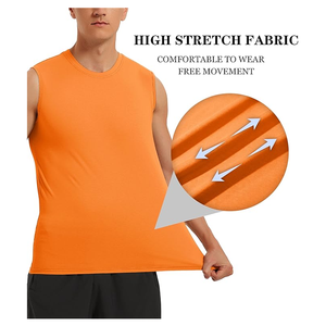 Camiseta sin mangas de secado rápido para hombre de moda Camiseta sin mangas de malla transpirable para hombre Camiseta de entrenamiento - Product Image 6
