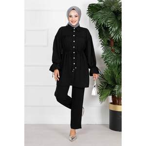 ชุด2ชิ้นฮิญาบเจ้าหญิงแอโรบินสีดำ - Product Image 1