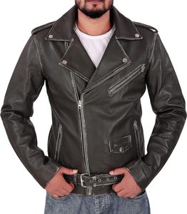 Chaqueta de cuero ligera de invierno para hombre con cuello levantado High Street Style - Product Image 5