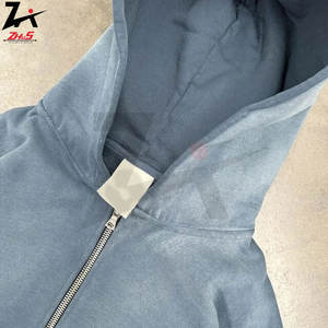 ฮาราจูกุผู้ชายมีฮู้ดมีซิปปักลายแบบกอธิคสกรีนลายสีสเปรย์3D ดิจิตอลไล่ระดับสีฮิปฮอป - Product Image 3