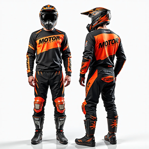 Maillots de course de motocross à manches longues respirants personnalisés pour hommes, imprimés, pour vélo, VTT, moto, vêtements de sport, vente en gros % - Product Image 4