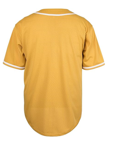 Maillot de baseball vierge pour hommes, uni, à boutons, manches courtes, uniformes de sport, maillot hipster hip hop, uniformes 100% polyester - Product Image 6